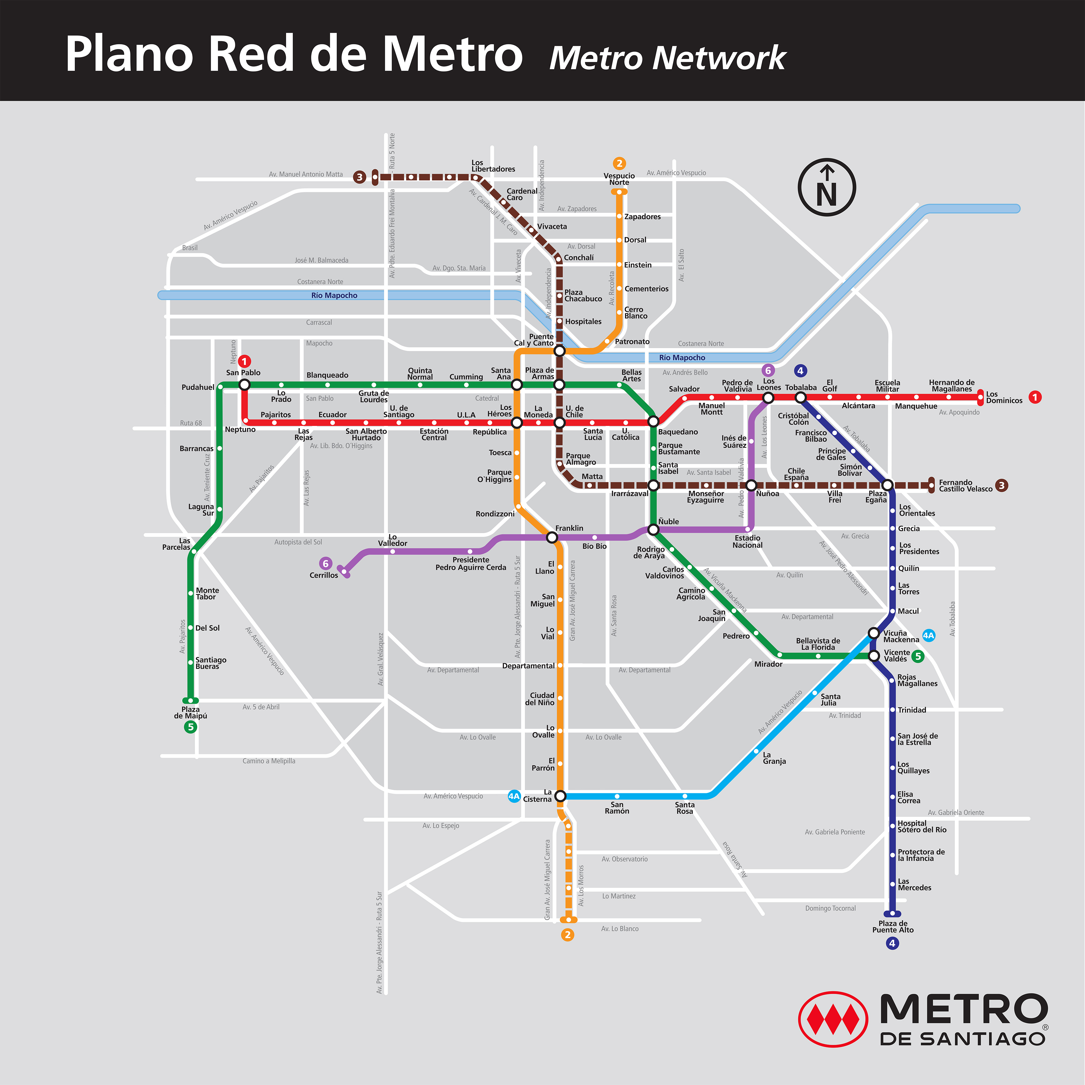 Mapa Metro Santiago 